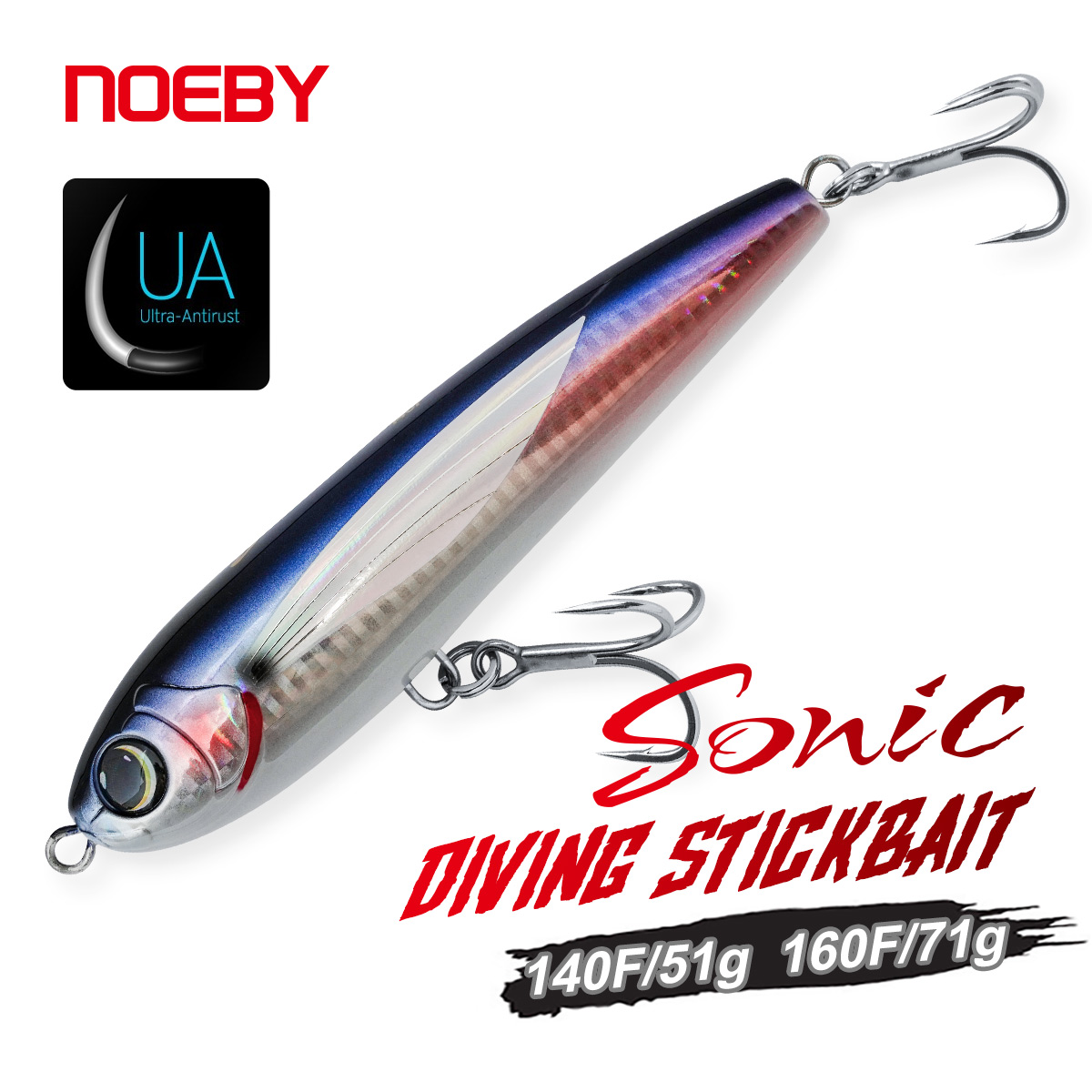 Fishing Lure Buzzbait - NOEBY Duikstickbait 140mm 51g 160mm 71g
