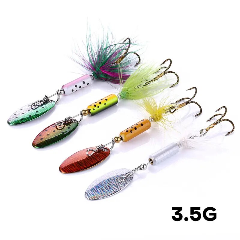 Fishing Lure Spoon - Metalen VIB Lokt 1PCS 3.5g Veer