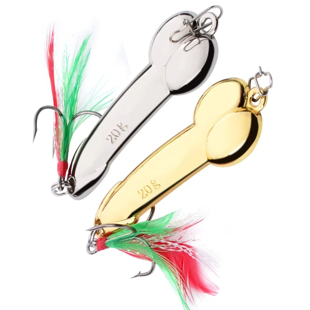 Fishing Lure Spoon - Metalen Lepel Penis Vorm Vissen Lokt