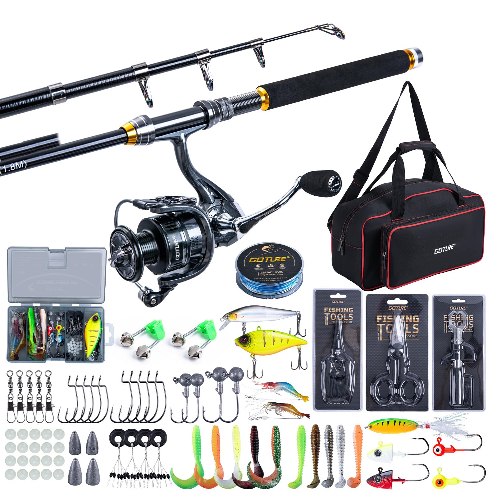 Goture Vissen Telescopische He - Fishing Lure Spinner recensie en prijs